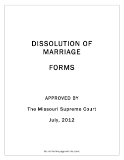 DISSOLUTION OF MARRIAGE FORMS