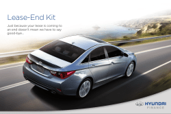 Lease-End Kit Just because your lease is coming to good-bye…