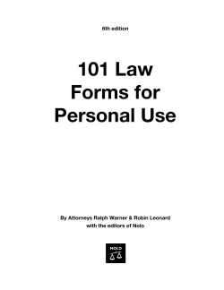 101 Law Forms for Personal Use 6th edition