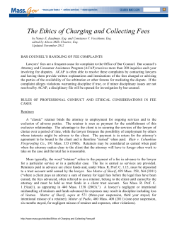 The Ethics of Charging and Collecting Fees