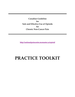 PRACTICE TOOLKIT  Canadian Guideline for