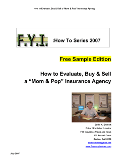 Free Sample Edition How to Evaluate, Buy &amp; Sell