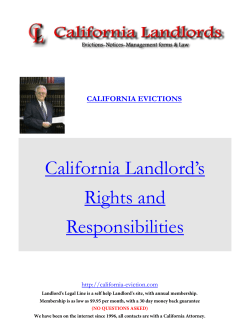 California Landlord’s Rights and Responsibilities