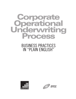 Corporate Operational Underwriting Process