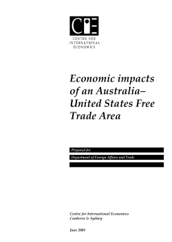 Economic impacts of an Australia– United States Free Trade Area