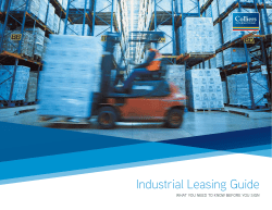 Industrial Leasing Guide What you need to knoW before you sign