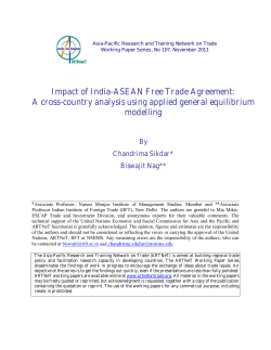 Impact of India-ASEAN Free Trade Agreement: