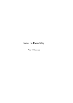 Notes on Probability Peter J. Cameron