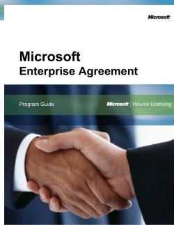 Microsoft  Enterprise Agreement Program Guide