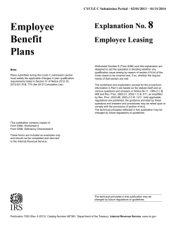 8 Employee Benefit Plans