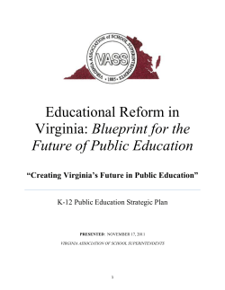 Educational Reform in Blueprint for the  Future of Public Education