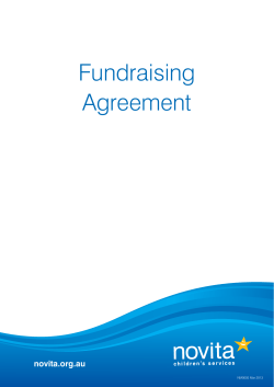 Fundraising Agreement novita.org.au NM0005 Mar 2013