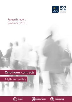 Zero-hours contracts Myth and reality Research report November 2013