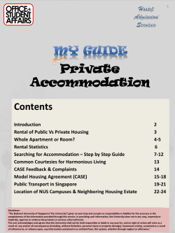 Private Accommodation Contents