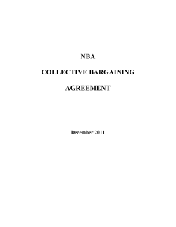 NBA COLLECTIVE BARGAINING AGREEMENT