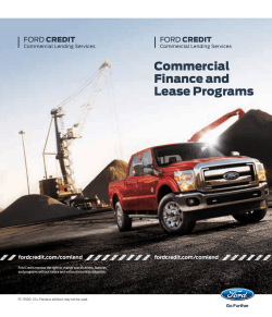Commercial Finance and Lease Programs fordcredit.com/comlend