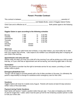 Parent / Provider Contract