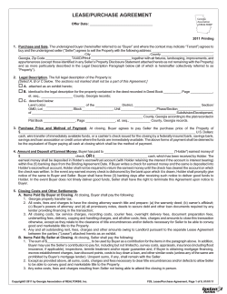LEASE/PURCHASE AGREEMENT