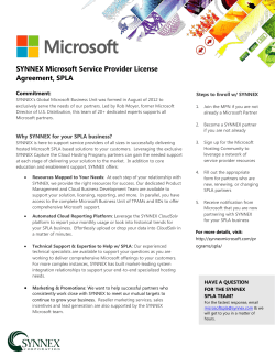 SYNNEX Microsoft Service Provider License Agreement, SPLA  Commitment: