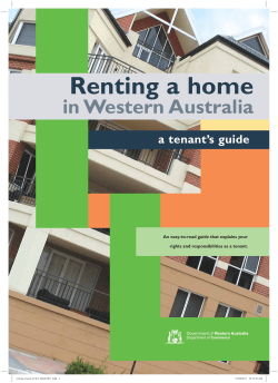 Renting a home in Western Australia a tenant’s guide