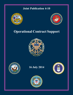 Operational Contract Support Joint Publication 4-10 16 July 2014