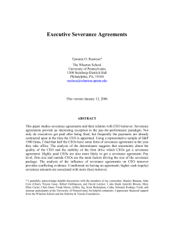 Executive Severance Agreements