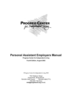 Personal Assistant Employers Manual