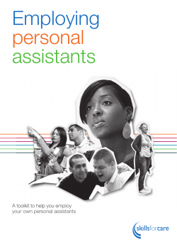 Employing personal assistants A toolkit to help you employ