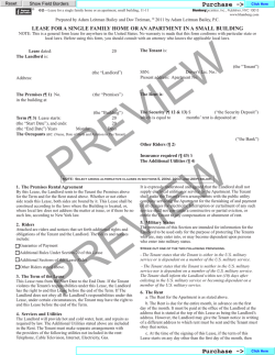 LEASE FOR A SingLE FAmiLy hOmE OR An APARTmEnT in... 62 Prepared by Adam Leitman Bailey and Dov Treiman,