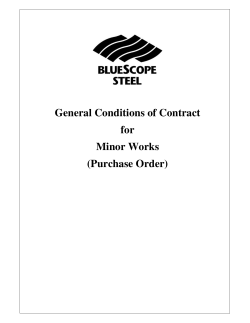 General Conditions of Contract for Minor Works (Purchase Order)