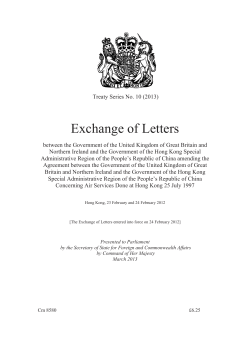 Exchange of Letters