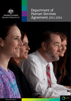 Department of Human Services Agreement 2011–2014