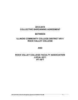 2012-2015 COLLECTIVE BARGAINING AGREEMENT BETWEEN