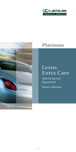 Lexus Extra Care Platinum Vehicle Service