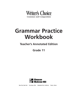 Grammar Practice Workbook Teacher’s Annotated Edition Grade 11