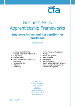 Business Skills Apprenticeship Frameworks Employee Rights and Responsibilities
