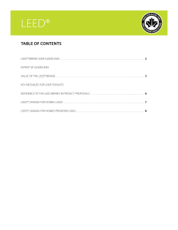 LEED® TABLE OF CONTENTS 2 INTENT OF GUIDELINES
