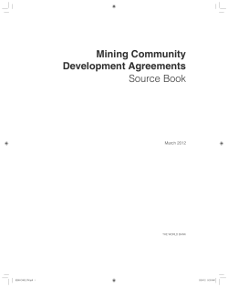Mining Community Development Agreements Source Book March 2012