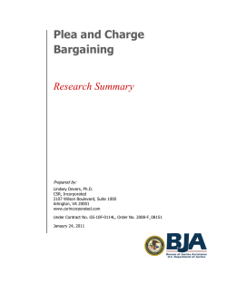 Plea and Charge Bargaining  Research Summary