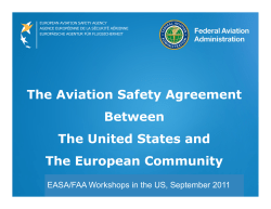 The Aviation Safety Agreement Between The United States and The European Community