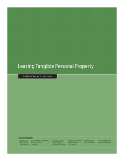 Leasing Tangible Personal Property |