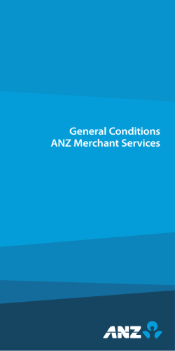 General Conditions ANZ Merchant Services