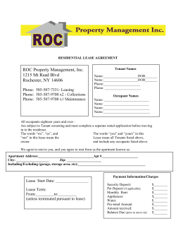 ROC Property Management, Inc. 1215 Mt Read Blvd Rochester, NY 14606