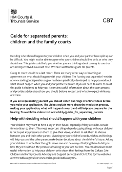 CB 7 Guide for separated parents: children and the family courts