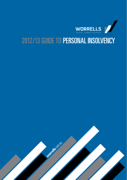 2012/13 Guide to PersonAl insolvency lls rre
