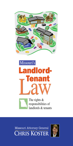 Law Landlord- Tenant Chris Koster