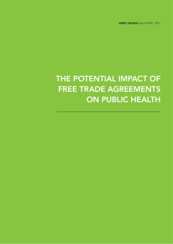 THE POTENTIAL IMPACT OF FREE TRADE AGREEMENTS ON PUBLIC HEALTH