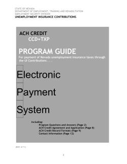 Electronic Payment System PROGRAM GUIDE