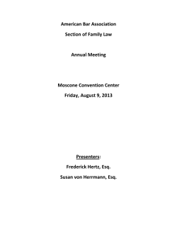 American Bar Association Section of Family Law  Annual Meeting