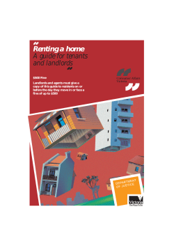 Renting a home A guide for tenants and landlords